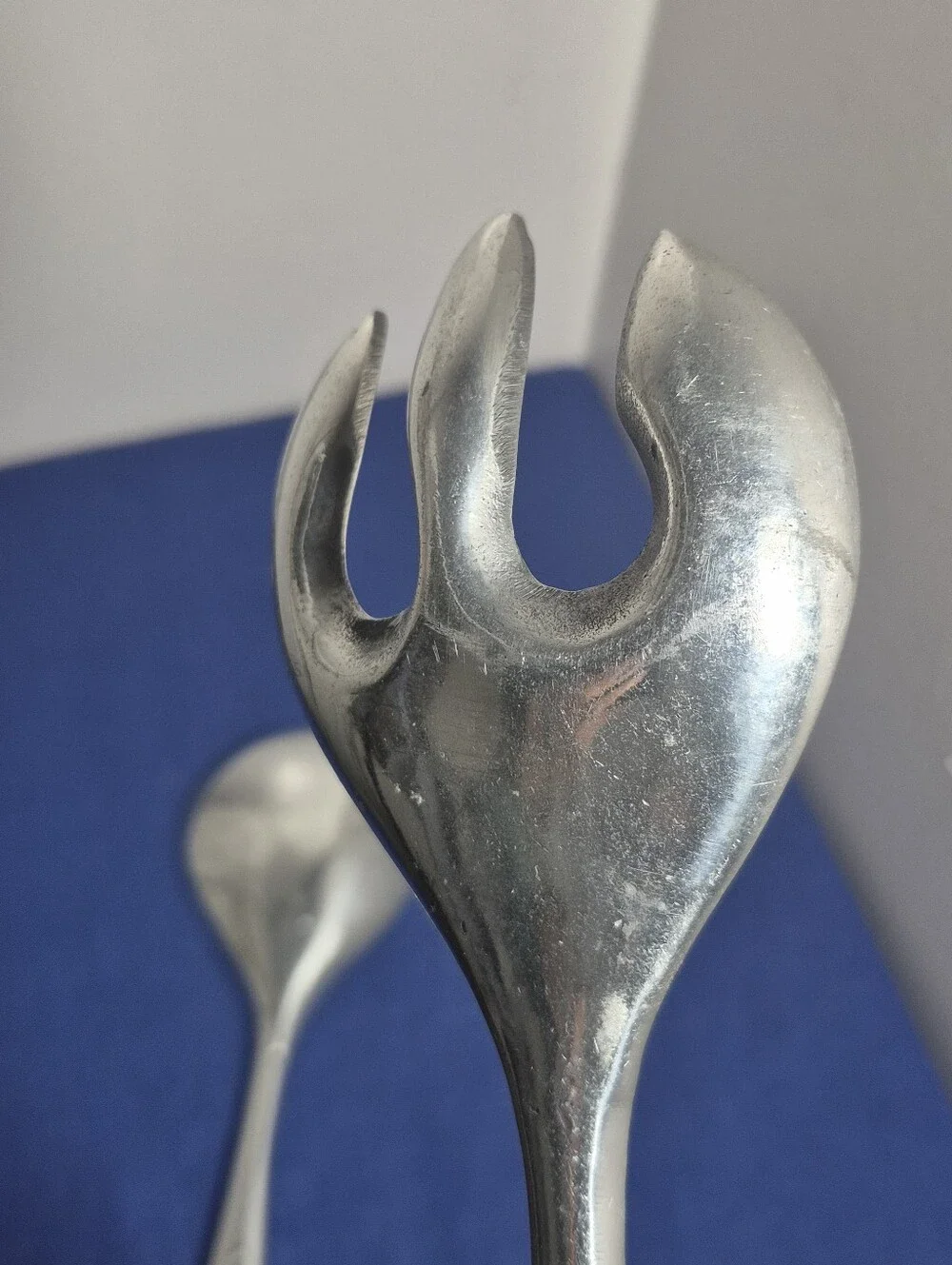 Vintage Arthur Court Aluminum Mariposa Salad Serving Set Fork & Spoon